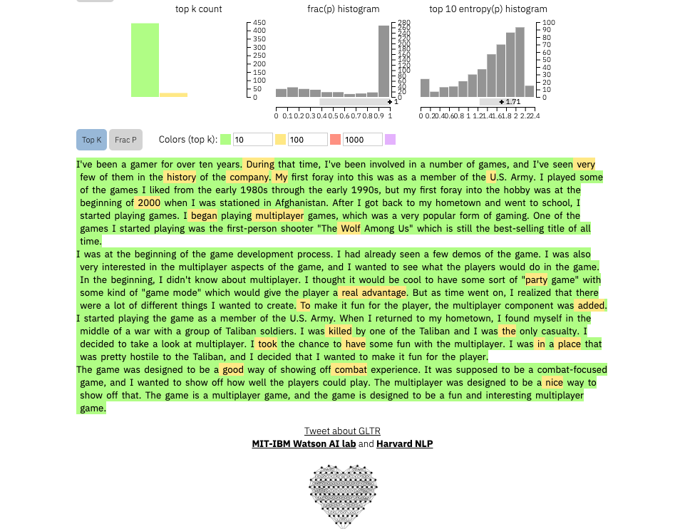 Visual forensics to detect fake text